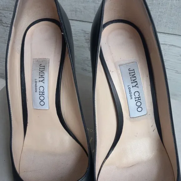 Jimmy Choo Romy Black Kid Leather 100m - Picture 13 of 16